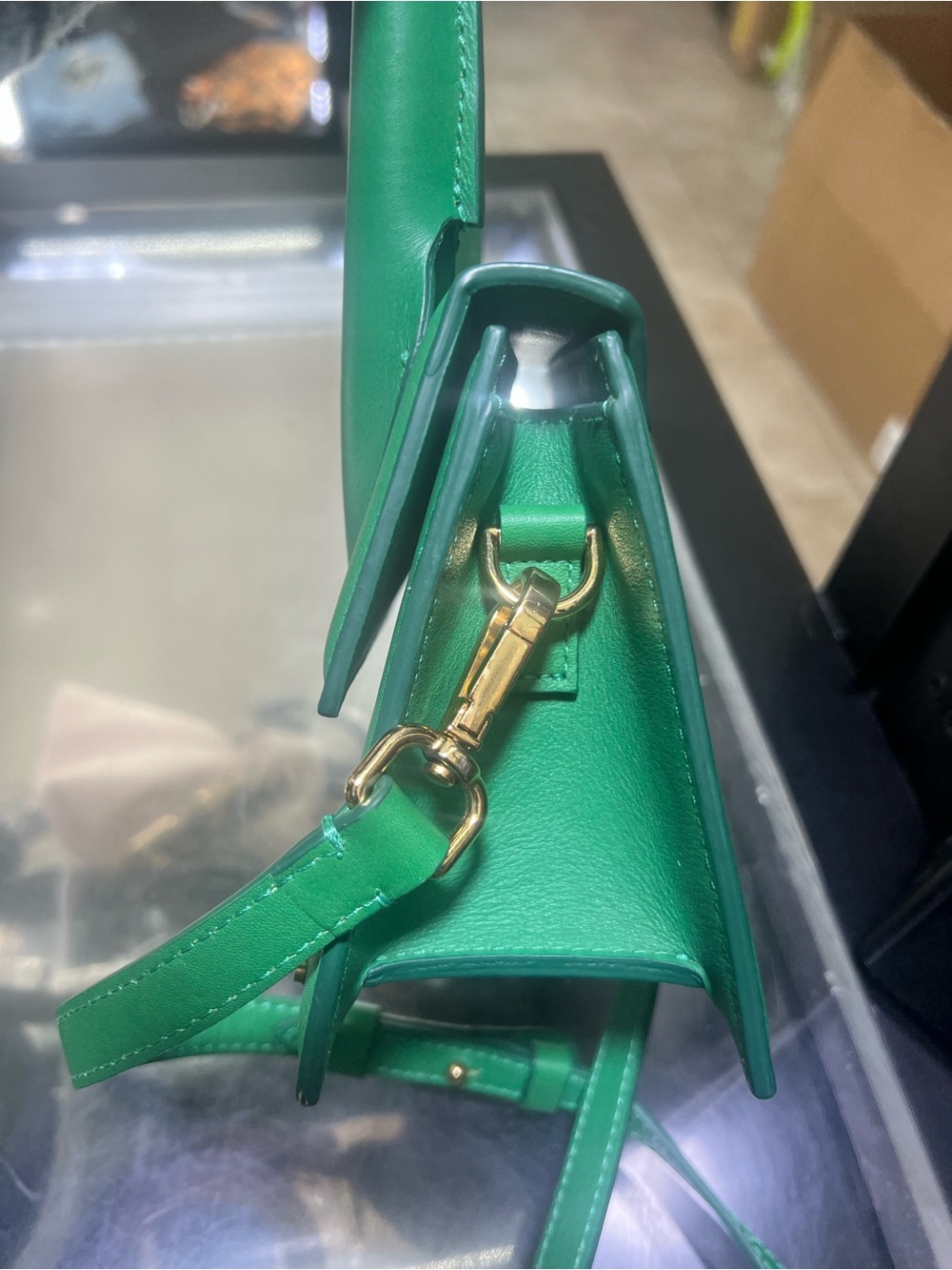 Jacquemus Emerald Green Mini Top-Handle Le Chiquito Crossbody - Picture 5 of 12